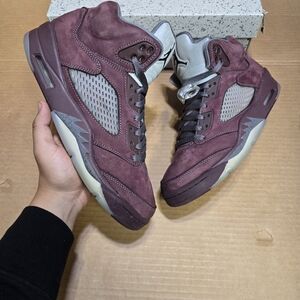 Jordan Athletic Shoes in Burgundy and Gray